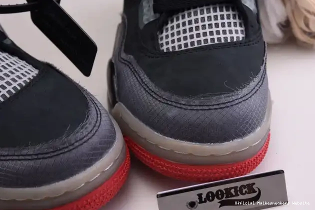 Official Maikesneakers Jordan CV9388-001 4 Retro Air Bred Off x White 0514